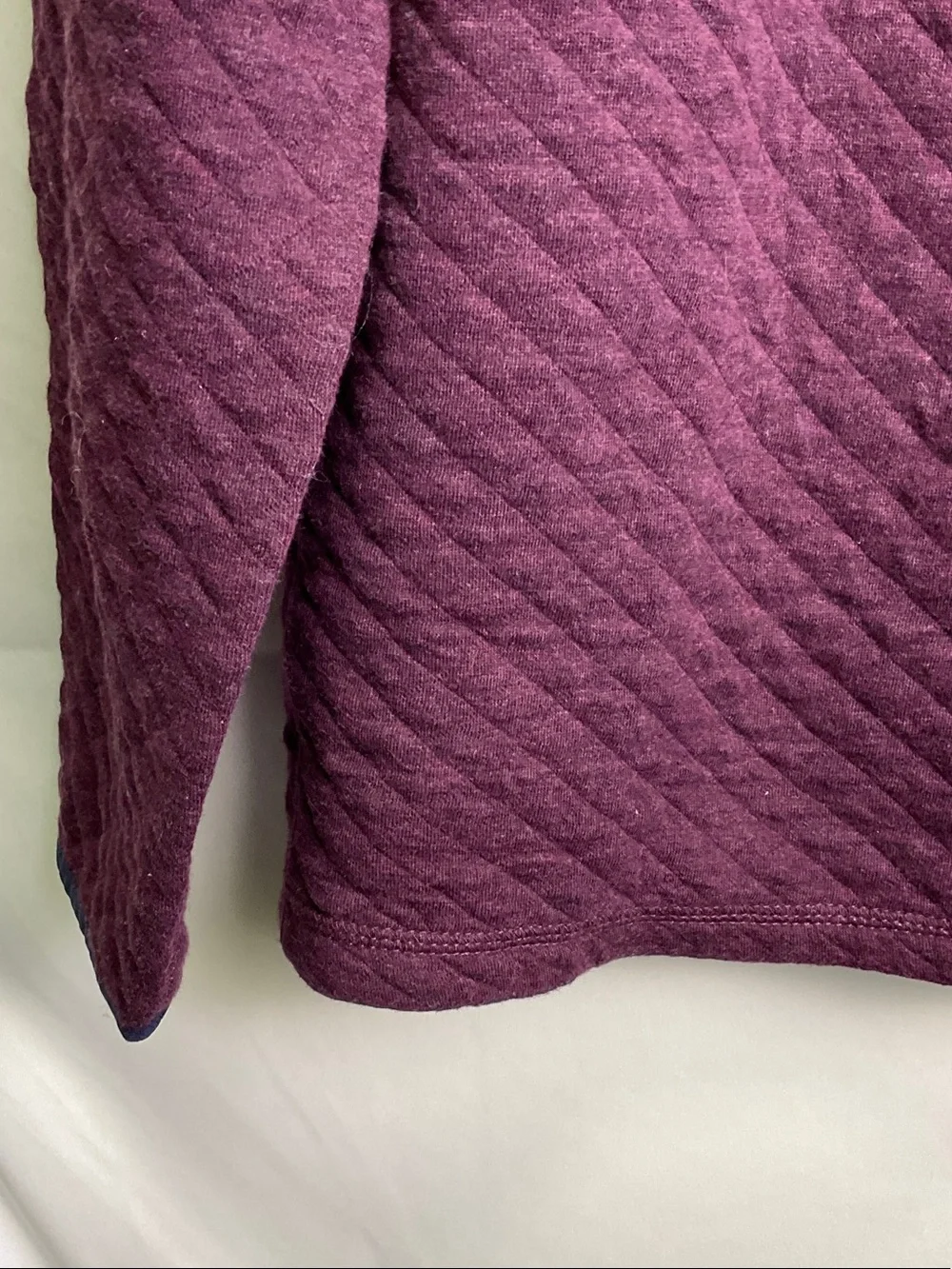 J. Crew Men's Quilted Turtleneck Half-Zip Sweater - Plum
